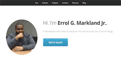 Desktop Screenshot of errolmarkland.com